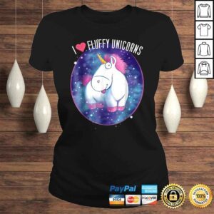 ClassicLadies Funny Despicable Me Minions I Love Fluffy Unicorns Graphic Shirt