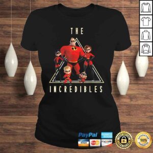 ClassicLadies Funny Disney Pixar Incredibles Classic Family Shot Graphic VNeck TShirt