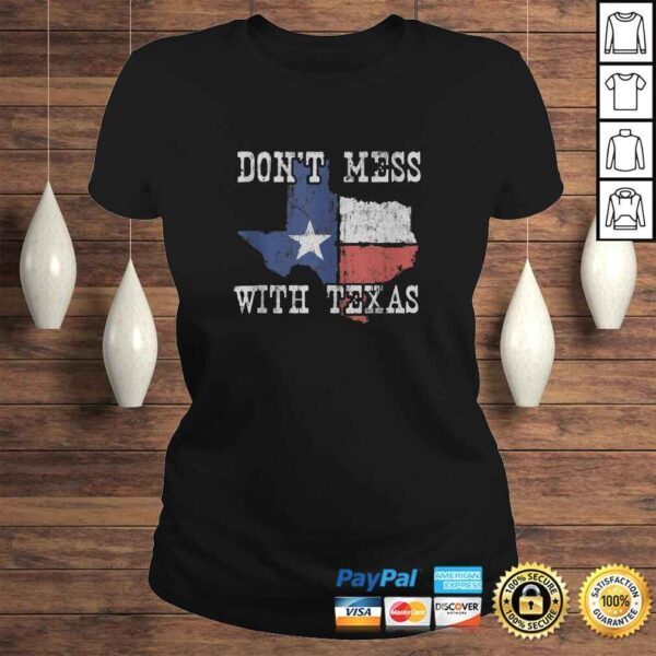 Funny Don't Mess With Vintage Texas Longhorn Lone Star State Tee T-Shirt - Image 3