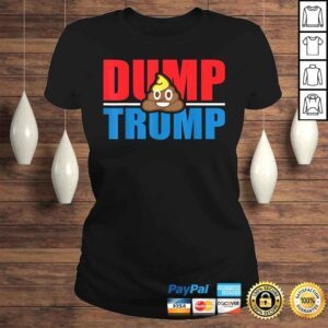 ClassicLadies Funny Dump Trump Poop Emoji Anti Trump Impeach Trump 86 45 Shirt