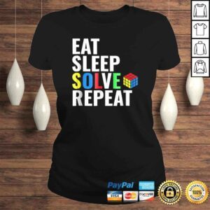 ClassicLadies Funny Eat Sleep Solve Repeat Rubik TShirt