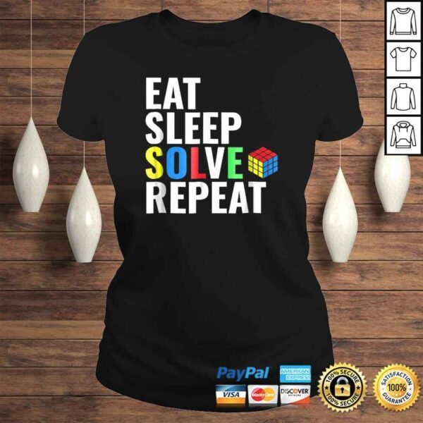 Funny Eat Sleep Solve Repeat Rubik TShirt - Image 3