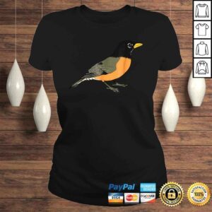 ClassicLadies Funny Graphic Tee Animal Birds American Robin Bird TShirt Gift