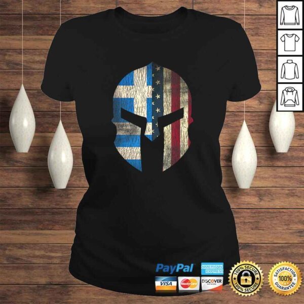 Funny Greek American Pride  Greece Spartan HelmeTee T-Shirt - Image 3