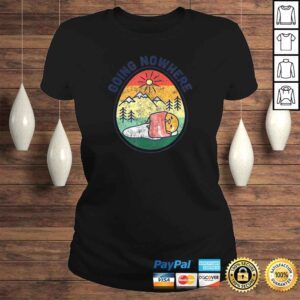 ClassicLadies Funny Gudetama the Lazy Egg Camping Going Nowhere VNeck TShirt