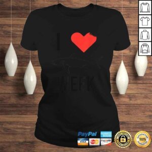 ClassicLadies Funny I Love Shark Tee Shirt