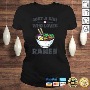 ClassicLadies Funny Japanese Ramen Noodles Shirt Girls Anime Lovers Gifts