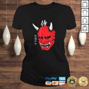 ClassicLadies Funny Japanese demon art face mask devil yokai harajuku aesthetic TShirt