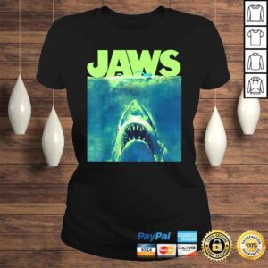 ClassicLadies Funny Jaws Surfacing Neon Poster Logo Gift Top