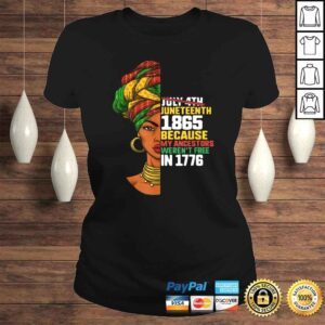 ClassicLadies Funny Juneteenth Day Ancestors Free 1776 July 4th Black African11 Gift Top