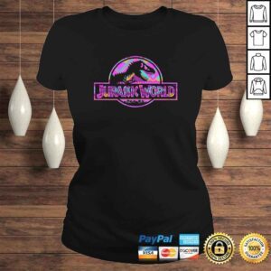 ClassicLadies Funny Jurassic World Purple Boho Geometric Logo Graphic Tee Shirt