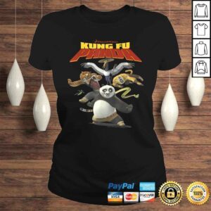 ClassicLadies Funny Kung Fu Panda Group Shot Action Portrait Movie Logo TShirt