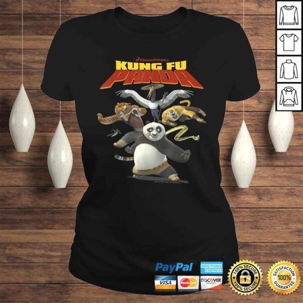 Funny Kung Fu Panda Group Shot Action Portrait Movie Logo TShirt - Image 3