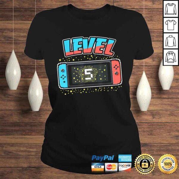 Funny Level 5 Birthday Shirt Boy 5 Years Old Video Games Shirt - Image 3