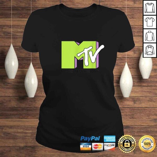 Funny Lime Green And Purple MTV Logo Fill TreatmenTShirt Gift - Image 3