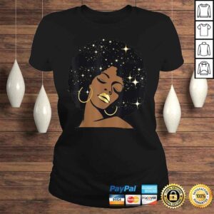 ClassicLadies Funny Lips Stars Black Girl Magic Afro Diva Gift Melanin Tee TShirt