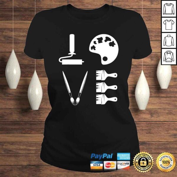 Funny Love Art Tools ArtisV-Neck T-Shirt - Image 3