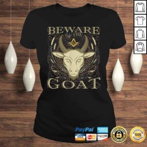 ClassicLadies Funny Masonic Shirt Beware Of The Goat Funny Freemason TShirt