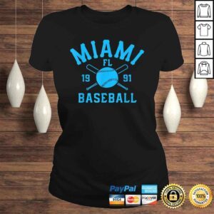 ClassicLadies Funny Miami Baseball Vintage Florida Marlin Retro Gift Top