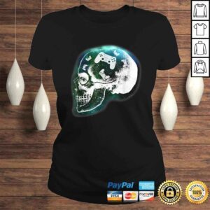 ClassicLadies Funny Mind Controller Skull Gaming Gamer Mens Boys Teens Gift TShirt