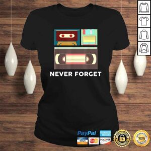 ClassicLadies Funny Never Forget Floppy Disk VHS and Casette Tapes Shirts