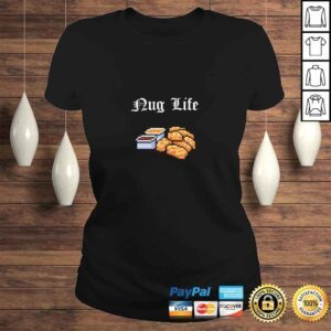 ClassicLadies Funny Nug Life Funny Chicken Nugget Thug Meme VNeck TShirt