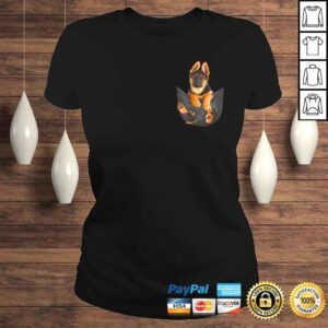 ClassicLadies Funny Pocket German Shepherd Puppy Cute Dog Lover Tee TShirt