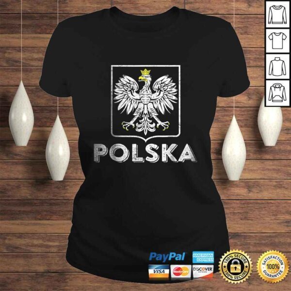 Funny Polska Retro Style Tee Poland Shirt Polish Soccer TShirt - Image 3