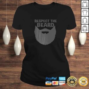 ClassicLadies Funny Respect The Beard Novelty Graphic Shirt Great Gift For Men VNeck TShirt