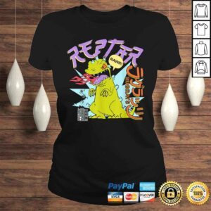 ClassicLadies Funny Rugrats Fire Breathing Reptar Rawr Retro Graphic TShirt