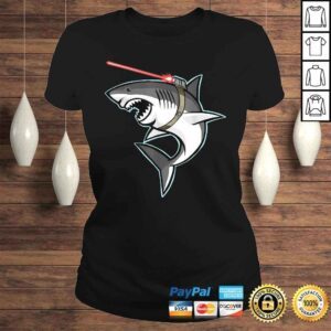 ClassicLadies Funny Shark with Laser Beam Graphic Shirt