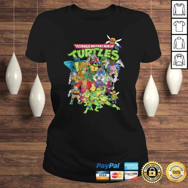 Funny Teenage Mutant Ninja Turtles Large Character Group Shirt - Image 3