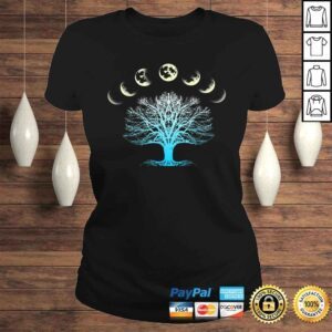 ClassicLadies Funny Tree Of Life Spiritual Shirt Moonphases as Giftidea for Yoga VNeck TShirt