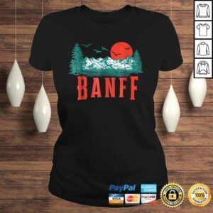 ClassicLadies Funny Vintage Banff National Park Mountains Scene Gift TShirt