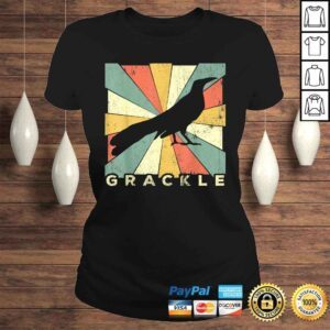 ClassicLadies Funny Vintage Grackle Bird Lover Retro Style Animal Tshirt