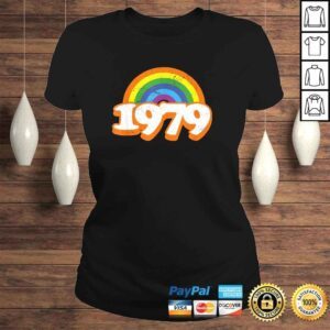 ClassicLadies Funny Vintage Rainbow College High School Class of 79 1979 Reunion Tshirt