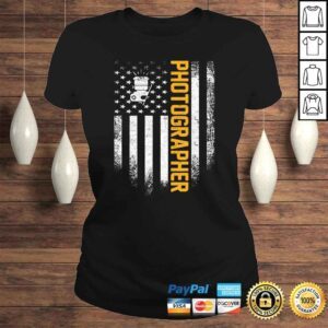 ClassicLadies Funny Vintage USA Photographer American Flag Photography Patriotic TShirt Gift