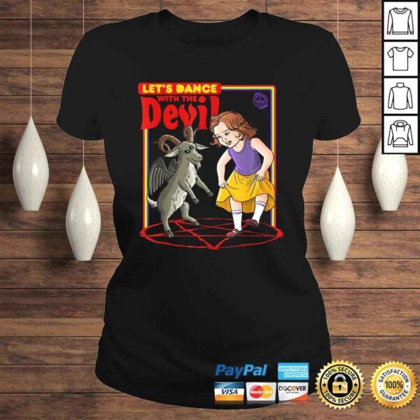 Funny Witchcraft Let's Dance with the Devil Satanic Baphomet game T-shirt - Image 3