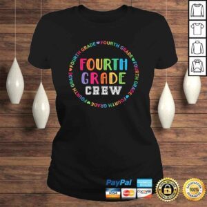 ClassicLadies Funny Womens 4th Grade Teacher Back To School Fourth Grade Crew VNeck TShirt