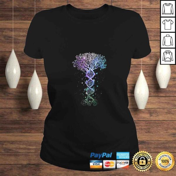 Funny Womens DNA Tree Life Earth Genetics Biologist Science TShirt - Image 3