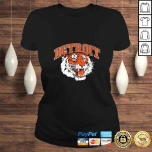 ClassicLadies Funny Womens Detroit Baseball Vintage Michigan Bengal Tiger Retro VNeck TShirt