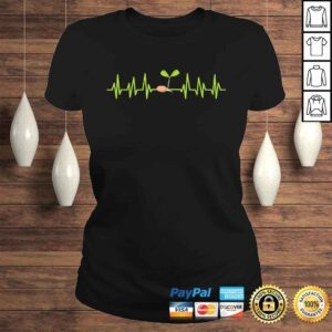 ClassicLadies Funny heartbeat Microgreens Vegan Sprout Microgreen VNeck TShirt