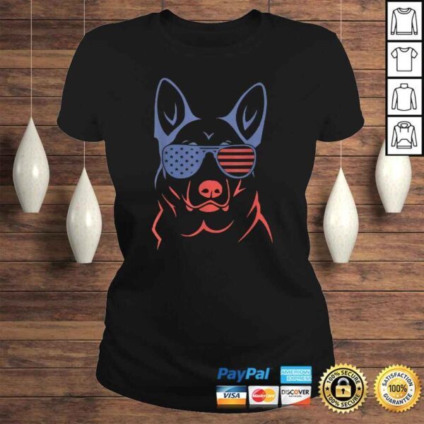 German Shepherd Patriotic Shirt American Flag Dog Shirt - Image 3