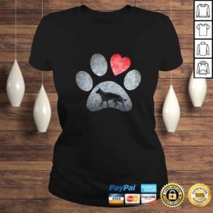 ClassicLadies German Shepherd Paws Dog Lovers Red Heart Gift Hoodie Pullover Hoodie