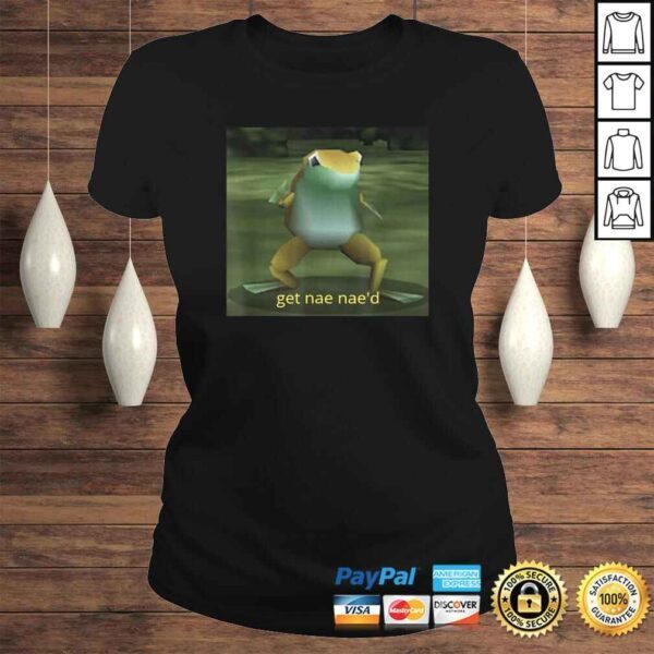 Get Nae Nae'd Dancing Frog Meme V-Neck T-Shirt - Image 3