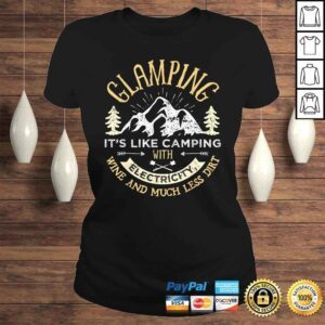 ClassicLadies Glamping Definition Shirt Glamper Women Wine Funny Camping