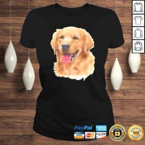 ClassicLadies Golden Retriever Dog Shirt Watercolor Art Golden Retriever TShirt