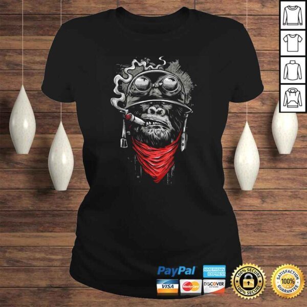 Gorilla Smoking A Cigar Shirt Cool Powerful Animal Shirt - Image 3