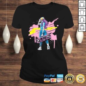 ClassicLadies Graffiti Boombox Girl Hip hop Shirt 1