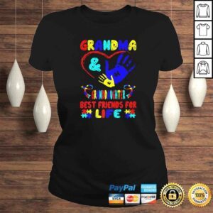 ClassicLadies Grandma Granddaughter Best Friends For Life Autism Awareness Tee Shirt